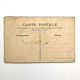 L'Homme-Chien French Hand-drawn Postcard with Stamp Collage