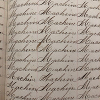 Henry Fisher's 1869 Penmanship Practice with Great Word Combinations!
