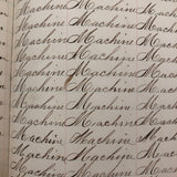 Henry Fisher's 1869 Penmanship Practice with Great Word Combinations!
