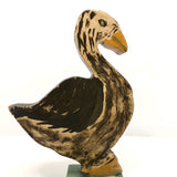 Expressionistically Painted Duck Folk Art Doorstop, c. 1930s