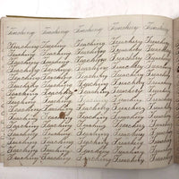 Henry Fisher's 1869 Penmanship Practice with Great Word Combinations!