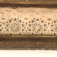 Magical Feeling, Much Decorated Victorian Domed Glass Jewelry Box with Interior Mirror