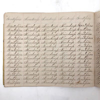 Henry Fisher's 1869 Penmanship Practice with Great Word Combinations!