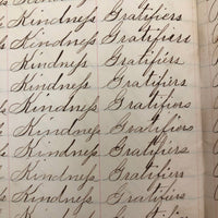 Henry Fisher's 1869 Penmanship Practice with Great Word Combinations!