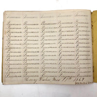 Henry Fisher's 1869 Penmanship Practice with Great Word Combinations!