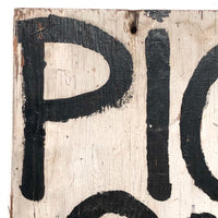Piggy Gilts Black on White Hand-painted Wooden Sign
