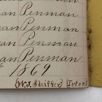 Henry Fisher's 1869 Penmanship Practice with Great Word Combinations!