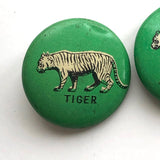Green Tiger Pinbacks - Sold Individually