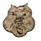 Old Hand-painted Cast Iron Pig Face (Target?)