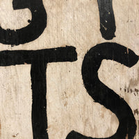 Piggy Gilts Black on White Hand-painted Wooden Sign