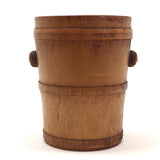 Bucket Shaped 19th Century Treenware Box with Side Handles
