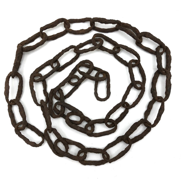Beautifully Eroded Old Hand-forged Iron Chain