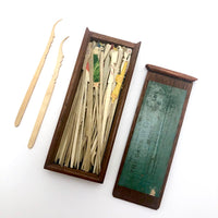 Extraordinary Antique Bone Spellicans in Original Box