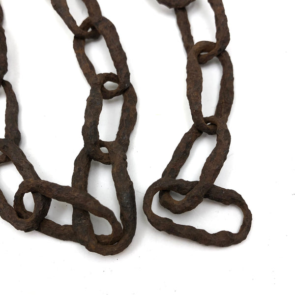 Antique Hand Forged Chain 79,9, Vintage Metal Chain, Old Rusty Chain,  Handmade Iron Chain, Antique Chain, Chain for Lamps, Wall Decor 