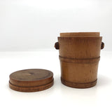 Bucket Shaped 19th Century Treenware Box with Side Handles
