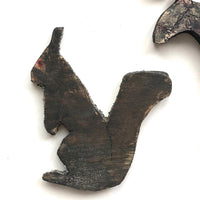 Handmade Cutout Wooden Animals, and Little Man!