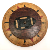 Handmade Wooden Nautical Dial (for Teaching Sailing?)
