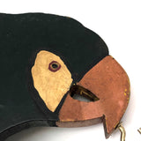 Parrot Head Painted Wooden Folk Art Wall Hook