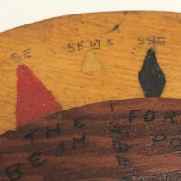 Handmade Wooden Nautical Dial (for Teaching Sailing?)