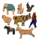 Handmade Cutout Wooden Animals, and Little Man!