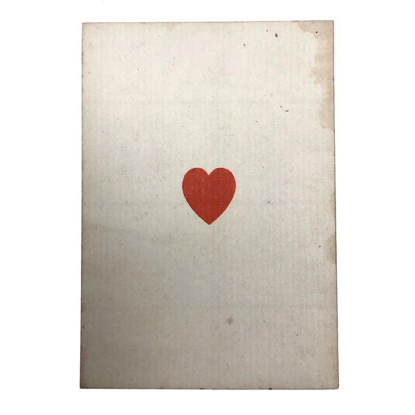 Ace of Hearts Antique Square Corner Playing Card