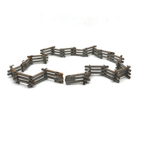 Miniature Old Silver Painted Wooden Folding Fence