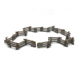 Miniature Old Silver Painted Wooden Folding Fence