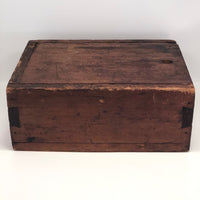 Antique Primitve Wooden Slide Top "House of Seven Gables" Box