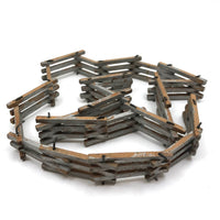 Miniature Old Silver Painted Wooden Folding Fence