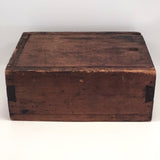 Antique Primitve Wooden Slide Top "House of Seven Gables" Box