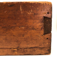 Antique Primitve Wooden Slide Top "House of Seven Gables" Box