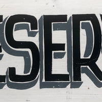 Hand-painted Vintage RESERVED Wooden Sign