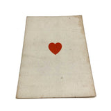 Ace of Hearts Antique Square Corner Playing Card