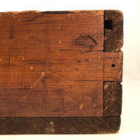 Antique Primitve Wooden Slide Top "House of Seven Gables" Box