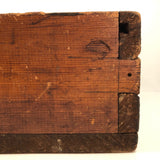Antique Primitve Wooden Slide Top "House of Seven Gables" Box