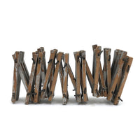 Miniature Old Silver Painted Wooden Folding Fence