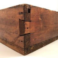 Antique Primitve Wooden Slide Top "House of Seven Gables" Box