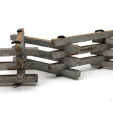 Miniature Old Silver Painted Wooden Folding Fence