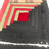 Pretty, Old Hand-stitched Log Cabin Quilt or Pin Cushion Squares - Set of Four