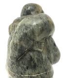 Inuit Soapstone Carving Of Man Carrying Seal, Signed