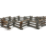 Miniature Old Silver Painted Wooden Folding Fence
