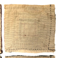 Pretty, Old Hand-stitched Log Cabin Quilt or Pin Cushion Squares - Set of Four
