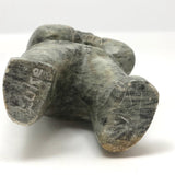 Inuit Soapstone Carving Of Man Carrying Seal, Signed