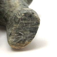 Inuit Soapstone Carving Of Man Carrying Seal, Signed