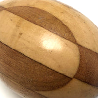 Fancy Old Czech Darning Egg, Inlaid Wood