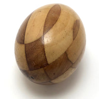 Fancy Old Czech Darning Egg, Inlaid Wood