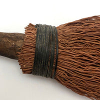 Primitive Straw Brush with Unfinished Wood Handle