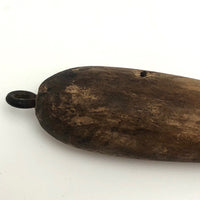 Primitive Straw Brush with Unfinished Wood Handle