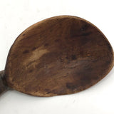 Carved Old Dark Wood Spoon with Wonderful Details