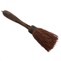 Primitive Straw Brush with Unfinished Wood Handle